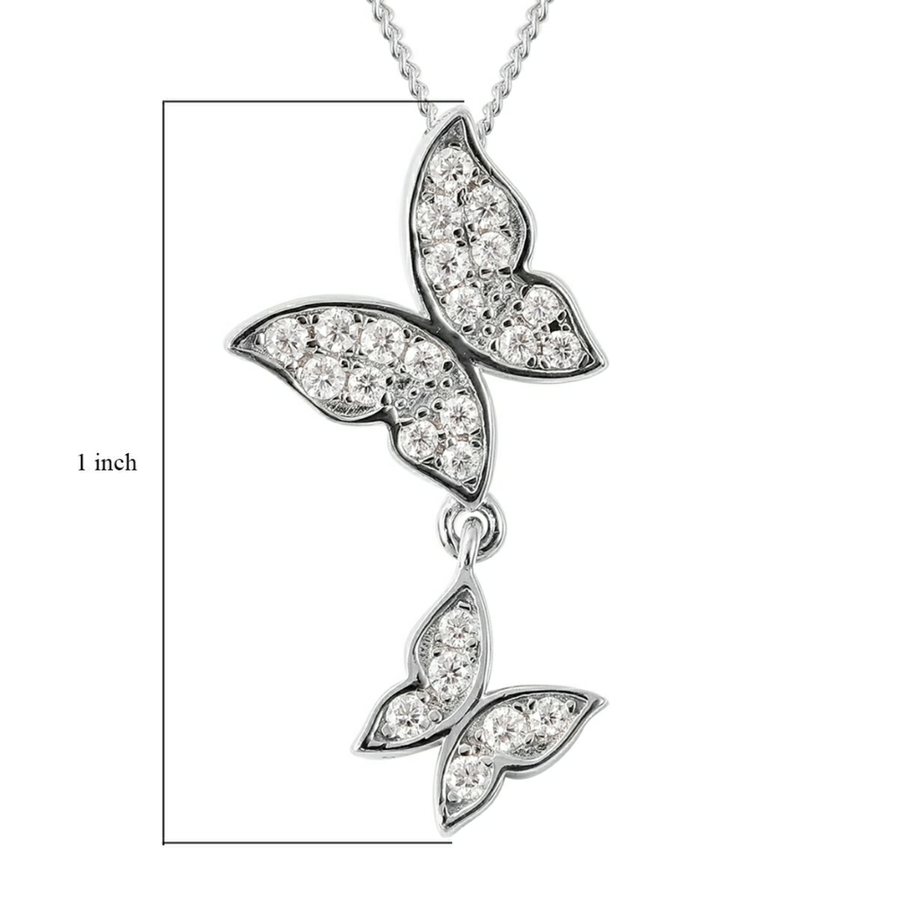 BUTTERFLY MOISSANITE NECKLACE - Picture 5 of 6